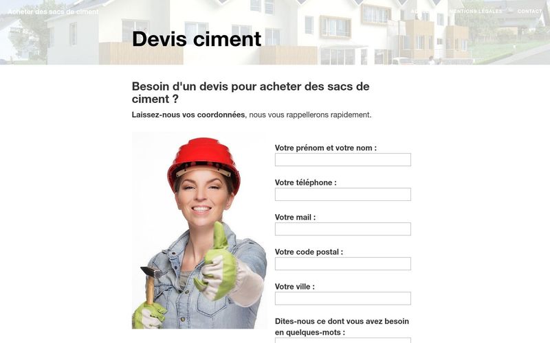 Se faire livrer des sacs de ciment